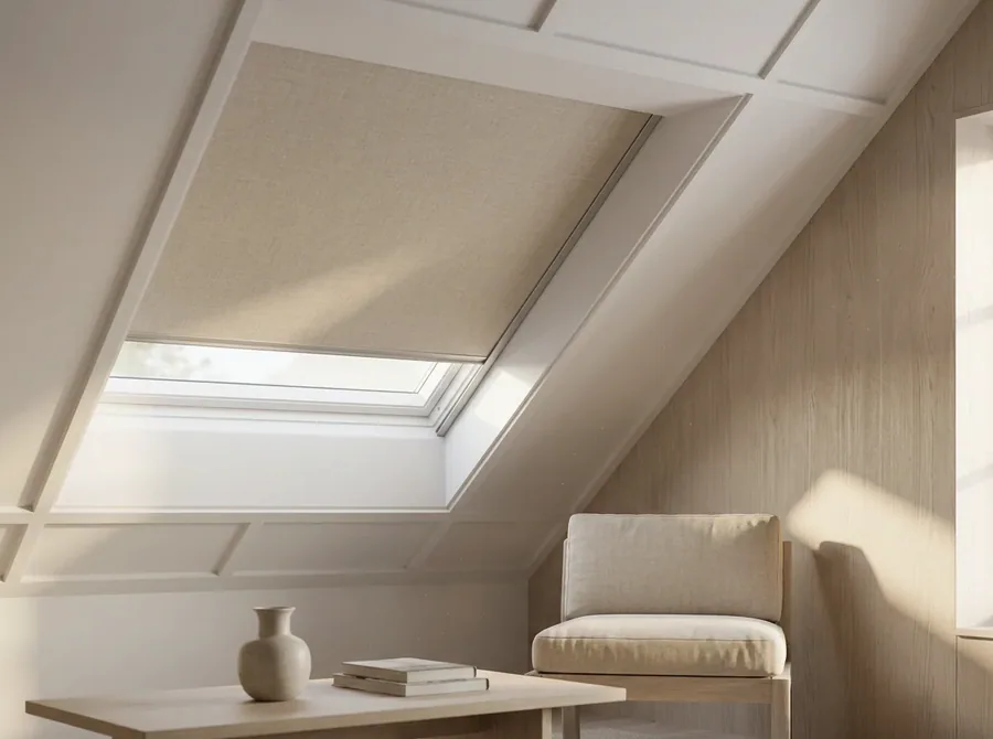 Skylight & Shaped Blinds fitted in a Sixfountains home